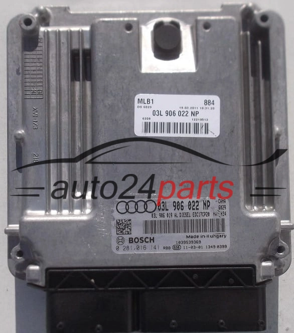ECU CENTRALITA DE MOTOR AUDI A4 A5 2.0 TDI BOSCH 0 281 016 141, 0281016141, 03L 906 022 NP, 03L906022NP, 03L906019AL, EDC17CP20 