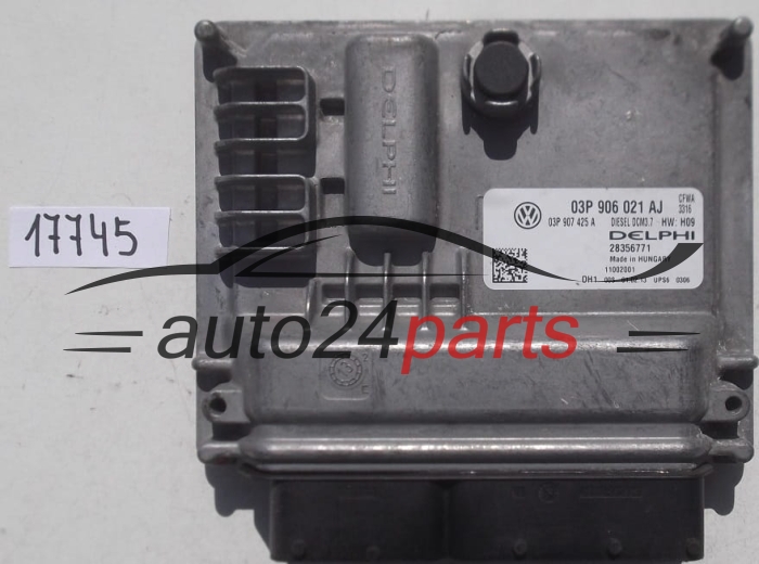 MOTORSTEUERGERÄT ECU STEUERGERAT VW VOLKSWAGEN POLO 1.2 TDI DELPHI 28356771, 03P 906 021 AJ, 03P906021AJ, 03P 907 425 A, 03P907425A