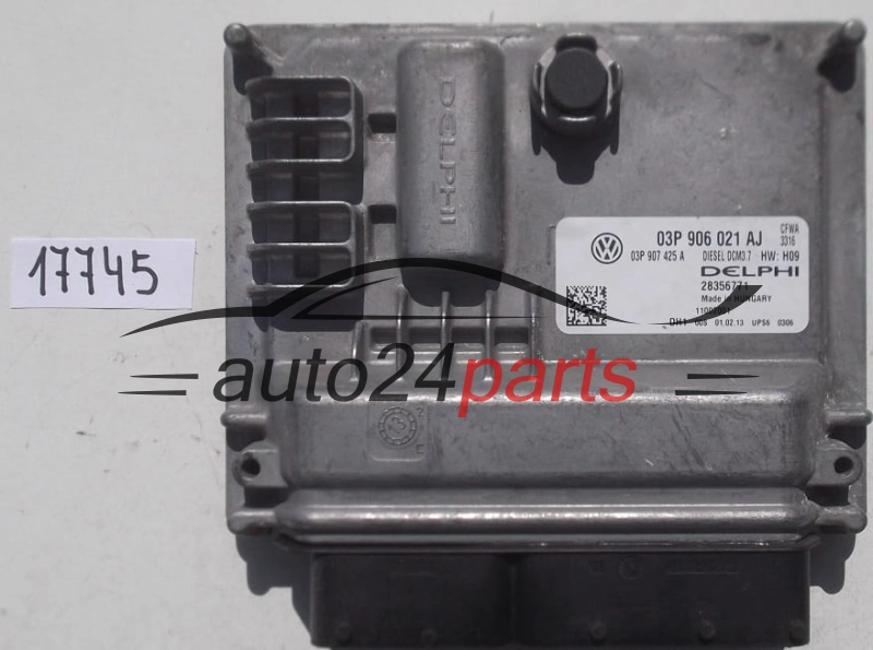 MOTORSTEUERGERÄT ECU STEUERGERAT VW VOLKSWAGEN POLO 1.2 TDI DELPHI 28356771, 03P 906 021 AJ, 03P906021AJ, 03P 907 425 A, 03P907425A
