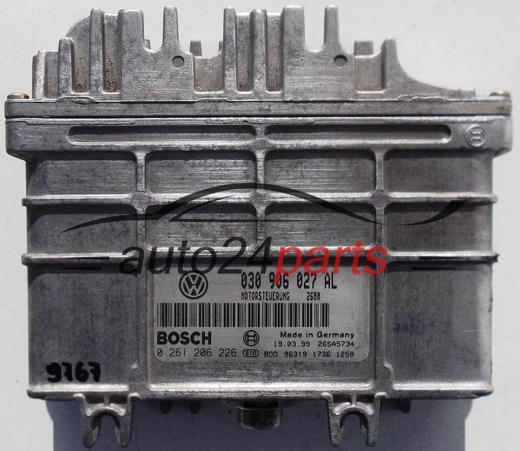 ΜΟΝΑΔΑ ΕΛΕΓΧΟΥ ΚΙΝΗΤΗΡΑ VW VOLKSWAGEN LUPO 1.0 030906027AL, 030 906 027 AL BOSCH 0261206226, 0 261 206 226 MOTORSTEUERUNG 2680 26SA5734