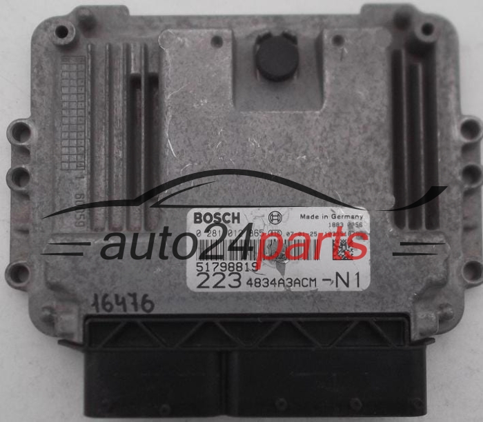 Μονάδα Ελέγχου Κινητήρα FIAT DOBLO 1.9 JTD, BOSCH 0 281 012 865, 0281012865, 51798819
