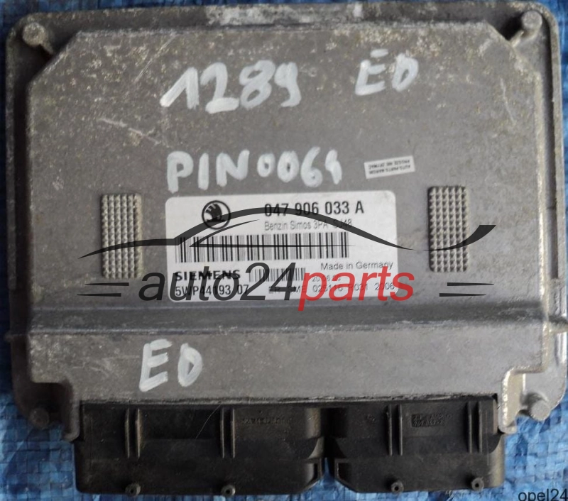 MOTORSTEUERGERÄT ECU STEUERGERÄT SKODA FABIA 1.4 MPI AME 047906033A, SIEMENS 5WP44193 07