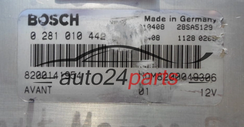 Μονάδα Ελέγχου Κινητήρα RENAULT MEGANE 1.9 DTI BOSCH 0 281 010 442, 8200141954, HOM 8200049306