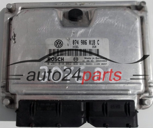 CENTRALINA MOTORE VW VOLKSWAGEN T4 2.5 TDI 074906018C, 074 906 018 C, BOSCH 0281010082, 0 281 010 082, DIESEL 2520 28SA4060