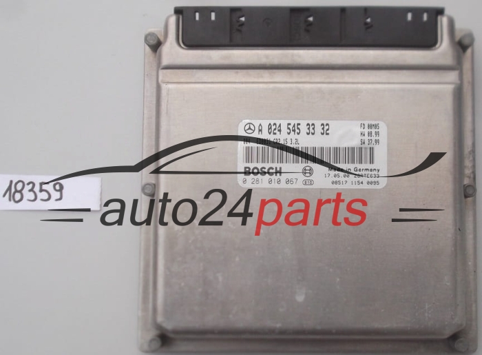 KOMPUTER STEROWNIK SILNIKA MERCEDES 3.2 CDI BOSCH 0 281 010 067, 0281010067, A 024 545 33 32, A0245453332, CR2.15