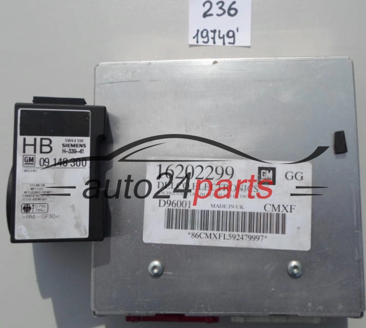 KOMPUTER STEROWNIK SILNIKA OPEL VECTRA 16202299 GG, 16202299GG, D96001, BWHN 
