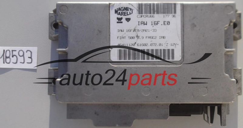 KOMPUTER STEROWNIK SILNIKA FIAT 500 0.9 IAW 16F. E0, IAW16FE0, 2A21-33, 46411120, 61602.072.01, 6160207201