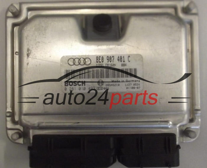 ECU CENTRALITA DE MOTOR  AUDI A4 1.9 TDI BOSCH 0 281 010 493, 8E0 907 401 C