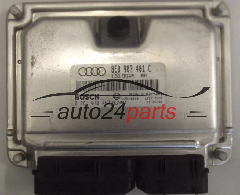 ECU CENTRALITA DE MOTOR  AUDI A4 1.9 TDI BOSCH 0 281 010 493, 8E0 907 401 C