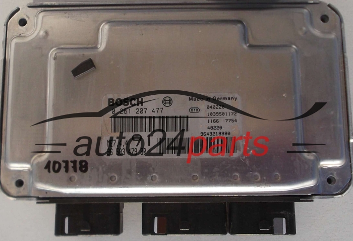 Μονάδα Ελέγχου Κινητήρα CITROEN PEUGEOT 1.6 BOSCH 0 261 207 477, 0261207477, 96 503 479 80, 9650347980, ME7.4.4 91