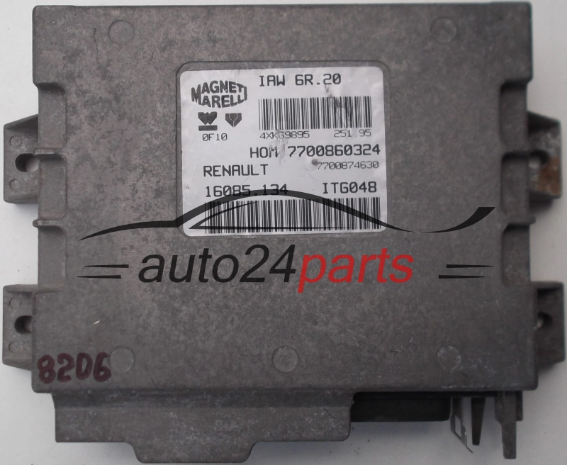 Μονάδα Ελέγχου Κινητήρα RENAULT TWINGO 1.2, MAGNETI MARELLI IAW 6R.20, IAW6R20, 7700860324, 7700874630, 16085.134, 16085134