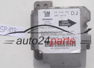 STEROWNIK MODUL PODUSZEK POWIETRZNYCH OPEL VECTRA B GM 24 416 701 DJ, 24416701, 24416701DJ, SIEMENS 5WK4 2975, 5WK42975 - 