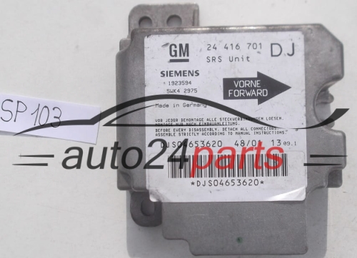 STEROWNIK MODUL PODUSZEK POWIETRZNYCH OPEL VECTRA B GM 24 416 701 DJ