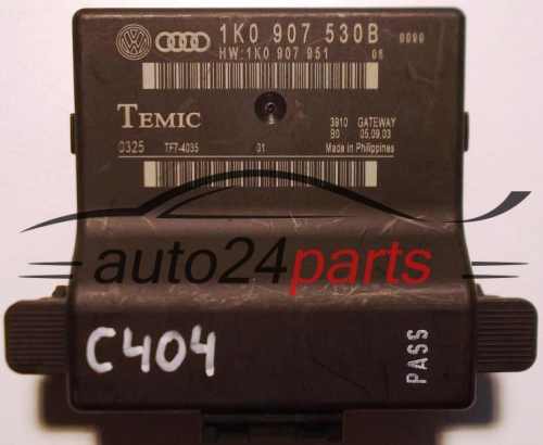 CONFORT MODULE GATEWAY VOLKSWAGEN AUDI 1K0907530B, 1K0 907 530 B