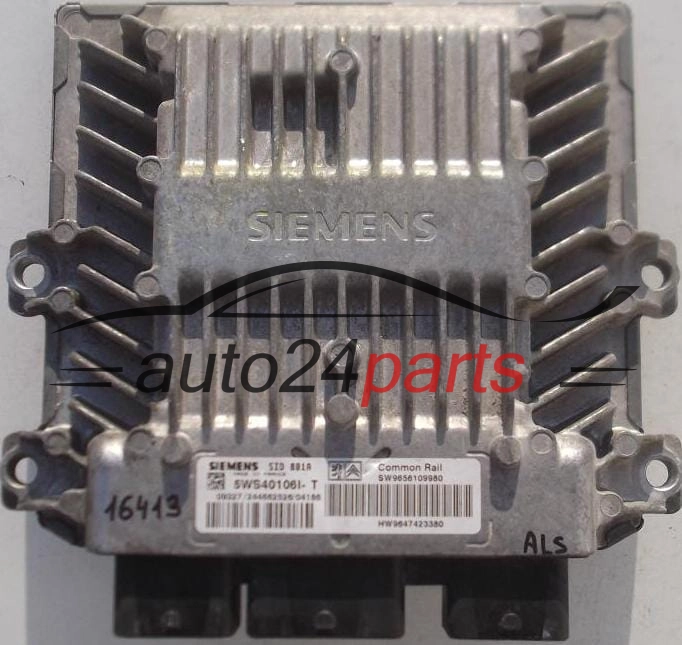 Μονάδα Ελέγχου Κινητήρα CITROEN C3 SIEMENS 5WS40106I-T, 5WS40106IT, SW9656109980, HW9647423380