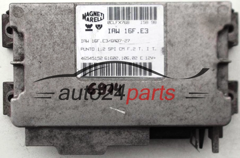 Μονάδα Ελέγχου Κινητήρα FIAT PUNTO 1.2 MAGNETI MARELLI IAW 16F.E3, IAW16FE3, 46545152, 61602.106.02, 6160210602