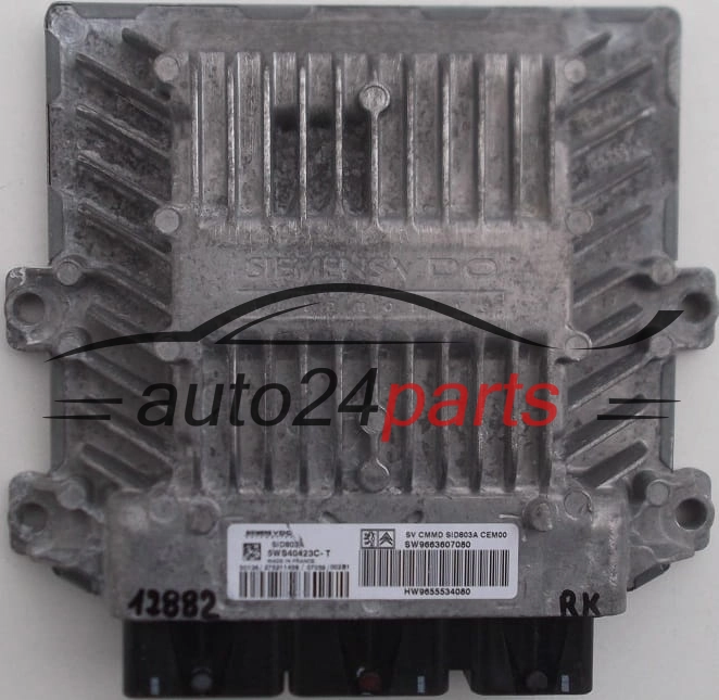 MOTORSTEUERGERÄT ECU STEUERGERAT PEUGEOT 407 2.0 HDI 5WS40423C-T, SW9663607080 