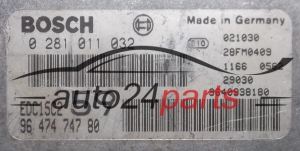 Μονάδα Ελέγχου Κινητήρα CITROEN PEUGEOT 2.0 HDI BOSCH 0 281 011 032,  96 474 747 80