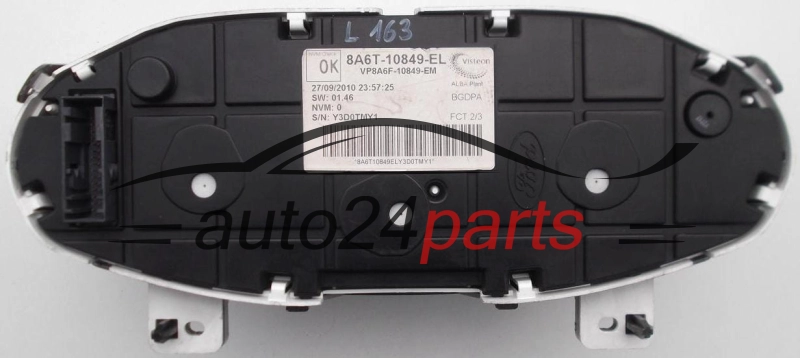 QUADRO STRUMENTI CRUSCOTTO CONTACHILOMETRI FORD FIESTA VISTEON 8A6T-10849-EL, 8A6T10849EL, VP8A6F-10849-EM, VP8A6F10849EM
