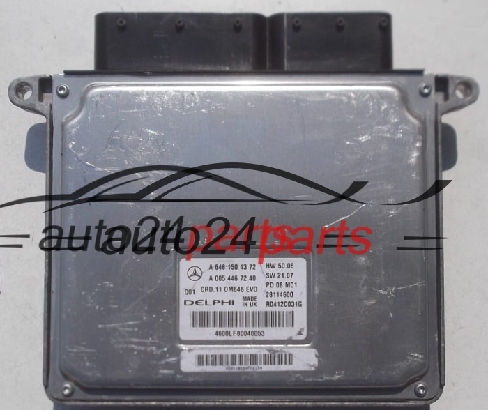Μονάδα Ελέγχου Κινητήρα MERCEDES W204 DELPHI R0412C031G, A 646 150 43 72, A 005 446 72 40