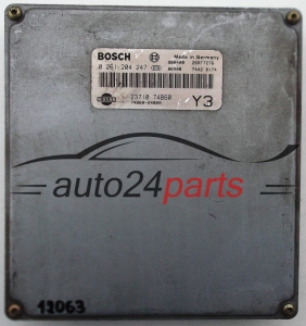 CENTRALINA DO MOTORE NISSAN MICRA 1.3 BOSCH 0 261 204 247, 0261204247, 23710-74B60, 2371074B60, 74B60-24800, 74B6024800 Y3 