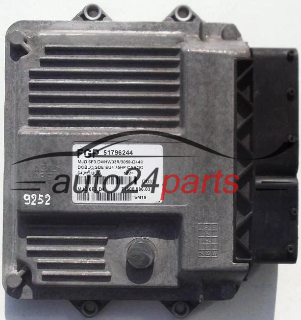 Μονάδα Ελέγχου Κινητήρα FIAT DOBLO 1.3 CDTI MAGNETI MARELLI MJD 6F3.D4, MJD6F3D4, FGP 51796244, 71600.086.03, 7160008603 