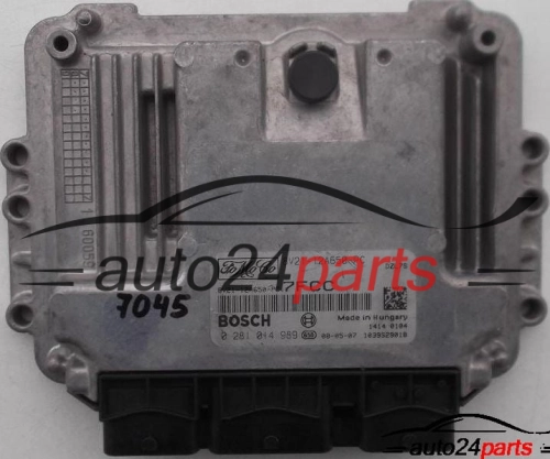 MOTORSTEUERGERÄT ECU STEUERGERAT FORD FIESTA 1.6 TDCI BOSCH 0 281 014 989, 0281014989, 8V21-12A650-PC, 8V2112A650PC 