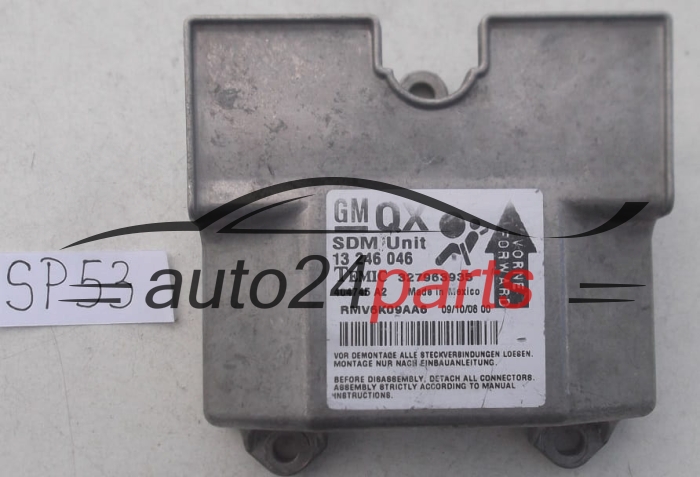 STEROWNIK MODUL PODUSZEK POWIETRZNYCH OPEL ZAFIRA B GM 13 246 046 QX