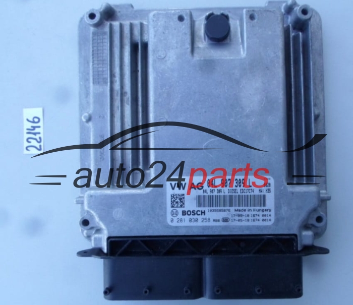 CENTRALITA DE MOTOR AUDI A4 2.0 TDI BOSCH 0 281 030 258, 0281030258, 04L 907 309 L, 04L907309L, EDC17C74