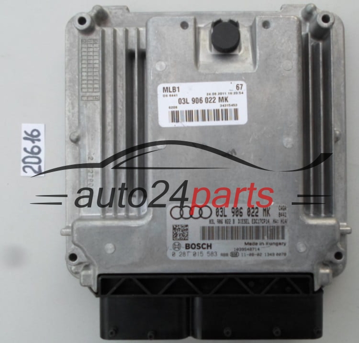 KOMPUTER STEROWNIK SILNIKA AUDI A4 2.0 TDI BOSCH 0 281 015 583, 0281015583, 03L 906 022 MK, 03L906022MK, 03L906022B, EDC17CP14