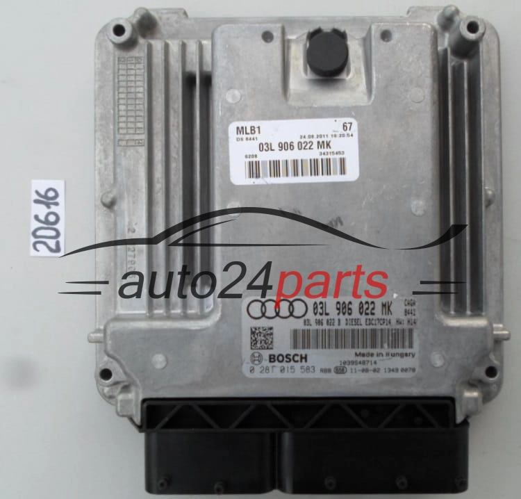 KOMPUTER STEROWNIK SILNIKA AUDI A4 2.0 TDI BOSCH 0 281 015 583, 0281015583, 03L 906 022 MK, 03L906022MK, 03L906022B, EDC17CP14