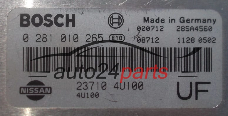 CENTRALINA MOTORE NISSAN ALMERA BOSCH 0 281 010 265, 0281010265, 23710 4U100 UF, 237104U100