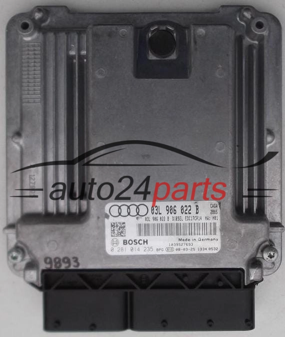 KOMPUTER STEROWNIK SILNIKA AUDI A4 2.0 TDI BOSCH 0 281 014 235, 0281014235, 03L 906 022 B, 03L906022B 
