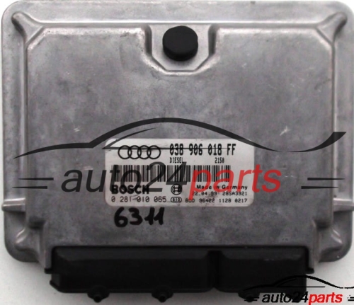 ECU ENGINE CONTROLLER AUDI A4 1.9 TDI BOCH 0 281 010 065, 0281010065, 038 906 018 FF, 038906018FF 