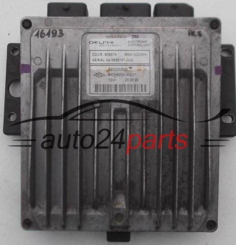 Μονάδα Ελέγχου Κινητήρα RENAULT KANGOO 1.5 DCI 8200253520, R0410C038A, HOM8200140057
