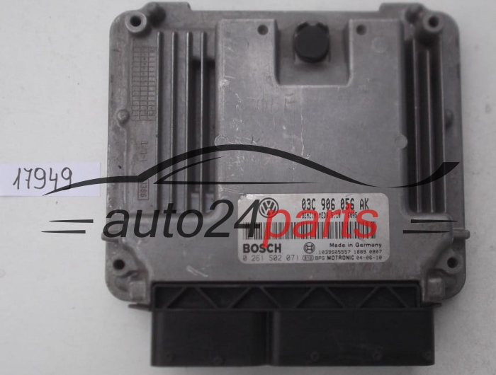 KOMPUTER STEROWNIK SILNIKA VOLKSWAGEN GOLF 1.6 FSI BOSCH 0 261 S02 071, 03C 906 056 AK