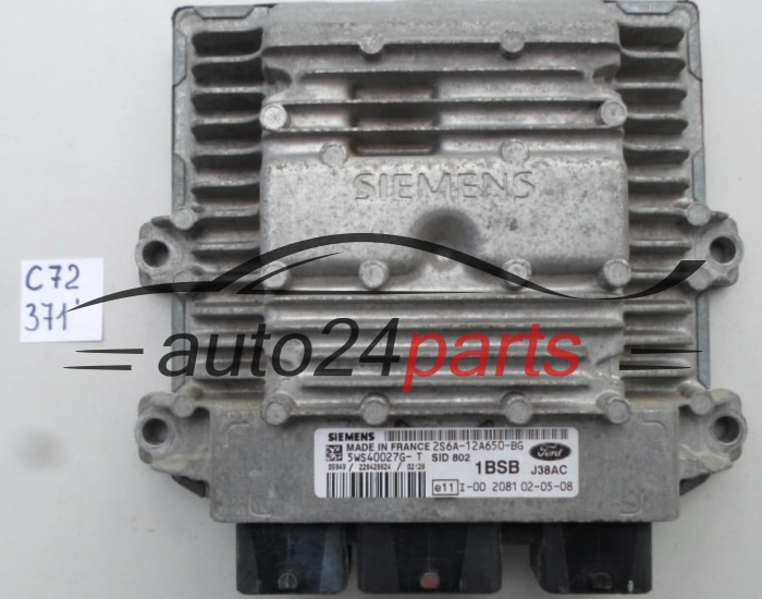 KOMPUTER STEROWNIK SILNIKA FORD FIESTA 1.4 TDCI SIEMENS 5WS40027G-T, 5WS40027GT, 2S6A-12A650-BG, 2S6A12A650BG, 1BSB, SID802