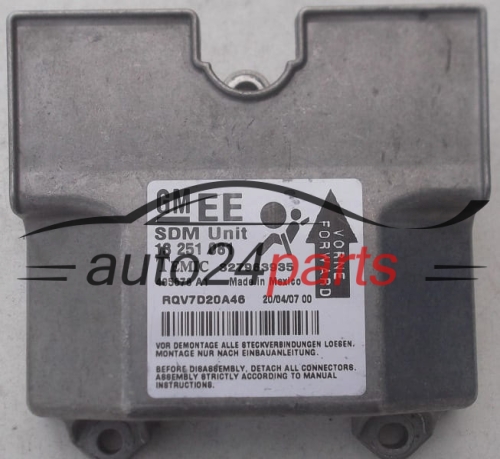 ECU AIRBAG CONTROL MODULE OPEL ASTRA H GM 13 251 081 EE  Temic 327963935