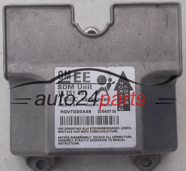 ECU AIRBAG CONTROL MODULE OPEL ASTRA H GM 13 251 081 EE  Temic 327963935
