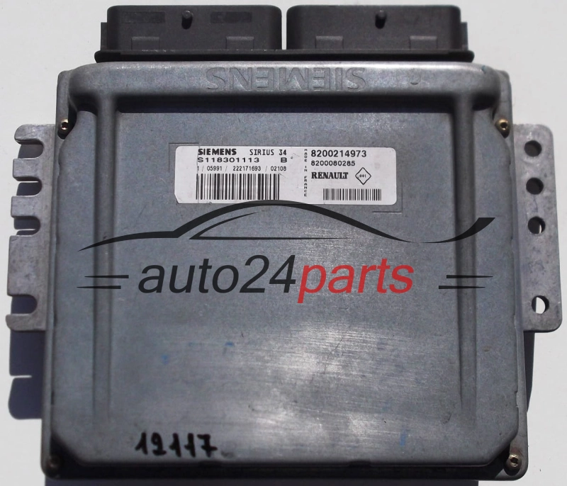 CENTRALINA DO MOTORE RENAULT CLIO 1.4/1.6, SIEMENS S118301113 B