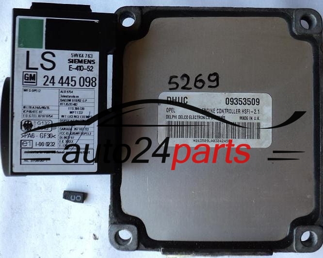 ECU CENTRALITA DE MOTOR OPEL ASTRA G CORSA C ZAFIRA A DELPHI DELCO  09353509DHUC, HSFI-2.1