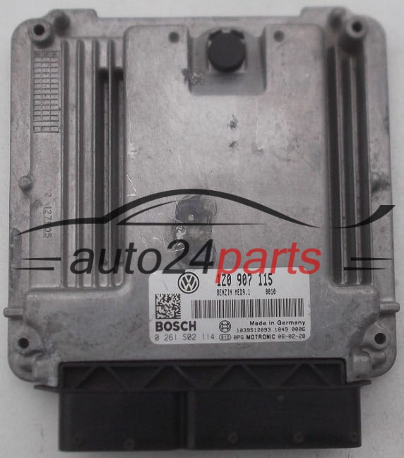 Μονάδα Ελέγχου Κινητήρα SKODA OCTAVIA 2.0 TURBO BOSCH 0 261 S02 114, 0261S02114, 1Z0 907 115, 1Z0907115, MED9.1