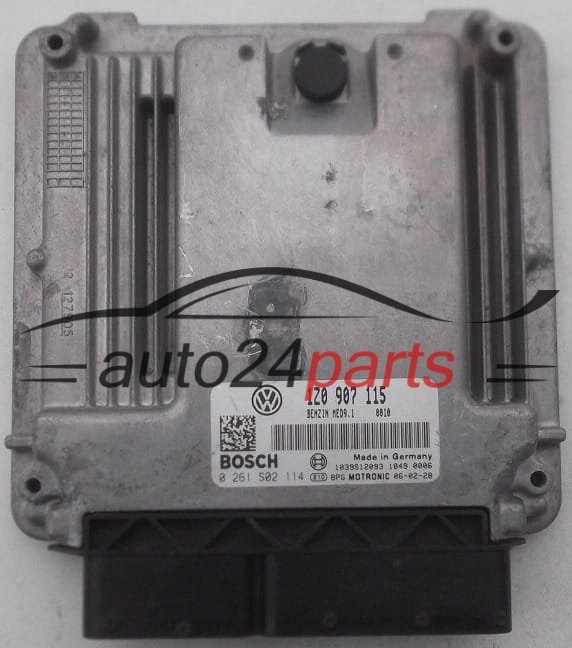 Μονάδα Ελέγχου Κινητήρα SKODA OCTAVIA 2.0 TURBO BOSCH 0 261 S02 114, 0261S02114, 1Z0 907 115, 1Z0907115, MED9.1