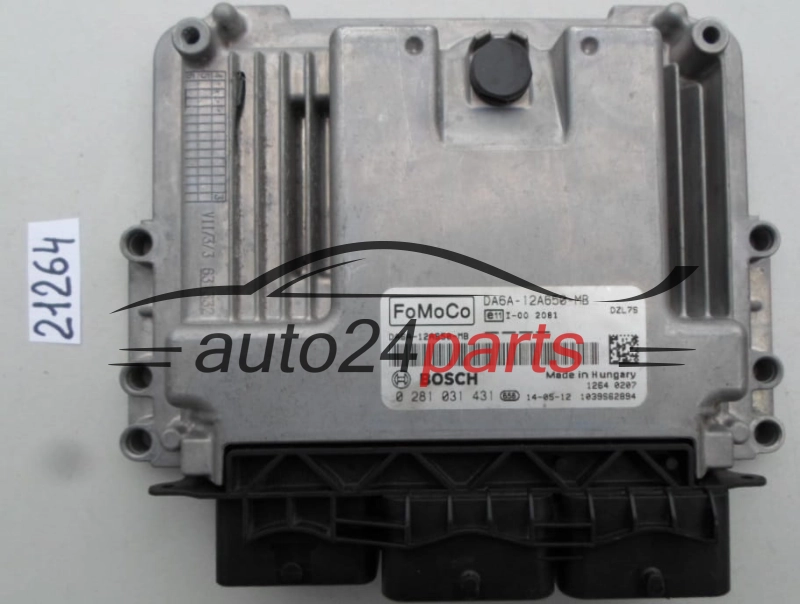 Μονάδα Ελέγχου Κινητήρα FORD FIESTA 1.5 TDCI BOSCH 0 281 031 431, 0281031431, DA6A-12A650-MB, DA6A12A650MB