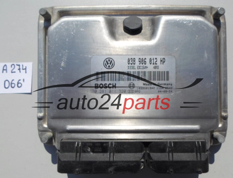 KOMPUTER STEROWNIK SILNIKA SEAT IBIZA CORDOBA 1.9 SDI ASY 038 906 012 HP,  BOSCH 0 281 011 320