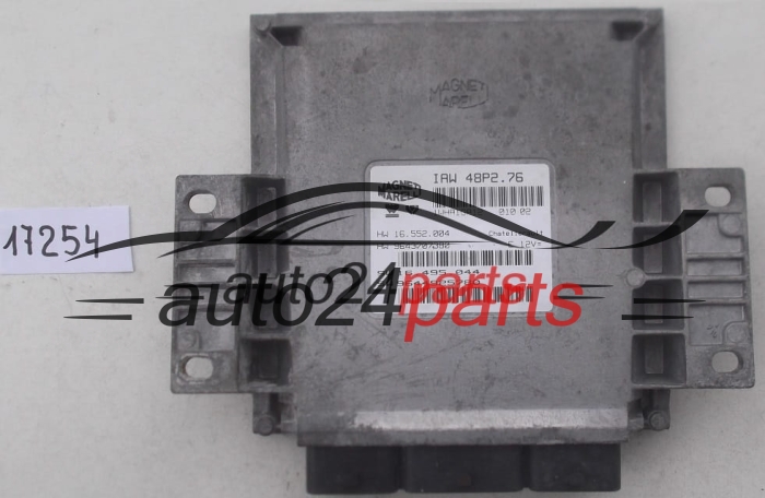 MOTORSTEUERGERÄT ECU STEUERGERAT PEUGEOT 206 MAGNETI MARELLI IAW 48P2.76, IAW48P276, HW 16.552.004, 16552004, 9643707380, SW 16.495.044, 16495044, 9644925780