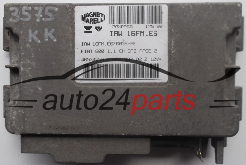 ECU CENTRALITA DE MOTOR FIAT SEICENTO 600 1.1 IAW16FME6, IAW16FM.E6, IAW 16FM.E6/6A36-BE, 46534753, 6160209702, 61602.097.02