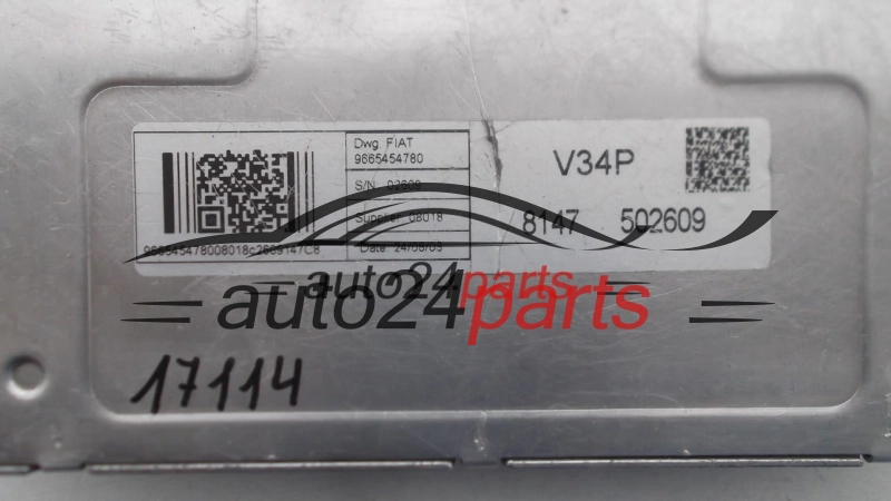 ECU ENGINE CONTROLLER FIAT FIORINO VALEO 9665454780