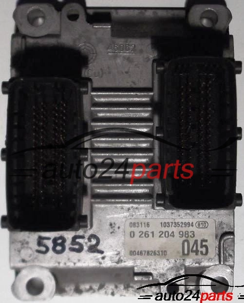 MOTORSTEUERGERÄT ECU STEUERGERÄT FIAT PUNTO 1.2 16V BOSCH 0261204983, 0 261 204 983, 1037352994, 00447826310, 44782631