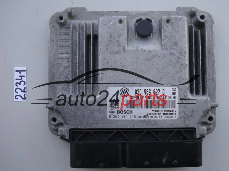 KOMPUTER STEROWNIK SILNIKA VOLKSWAGEN GOLF 1.4 TSI BOSCH 0 261 S04 348, 0261S04348, 03C 906 027 G, 03C906027G, 03C906027F, MED17.5.5